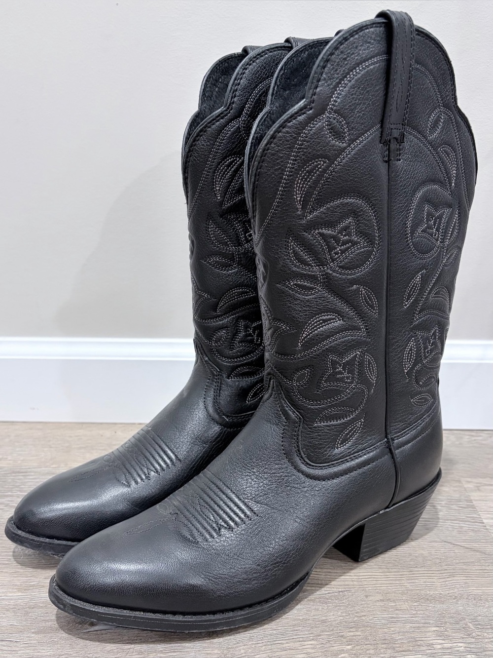Ariat Black Western Heeled Cowboy Boots